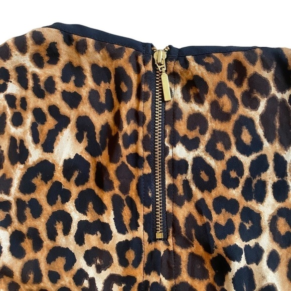 Express Sleeveless Brown Black Cheetah Animal Print Blouse XS - Picture 7 of 11